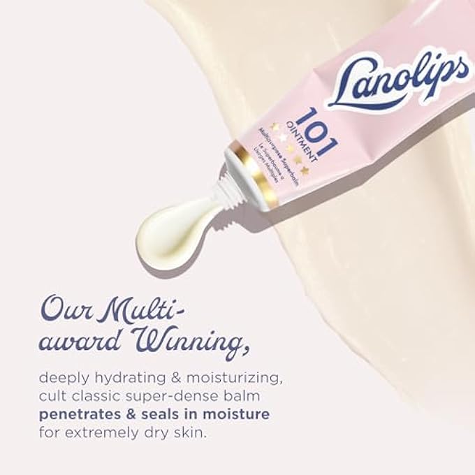 Lanolips 101 OINTMENT MULTI-BALM DUO, ORIGINAL SUPERBALM - CONTAINS PURE LANOLIN OIL FOR SMOOTH, HYDRATED, & HEALTHY LIPS - NATURAL LIP BALM FOR DRY LIPS, CUTICLES, & MORE (2-PACK, 0.52 OZ EACH) - Image 3